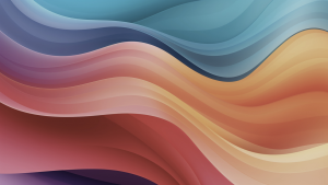close-up of colorful waves of silken fabric