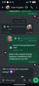 example screenshot of client conversation in WhatsApp